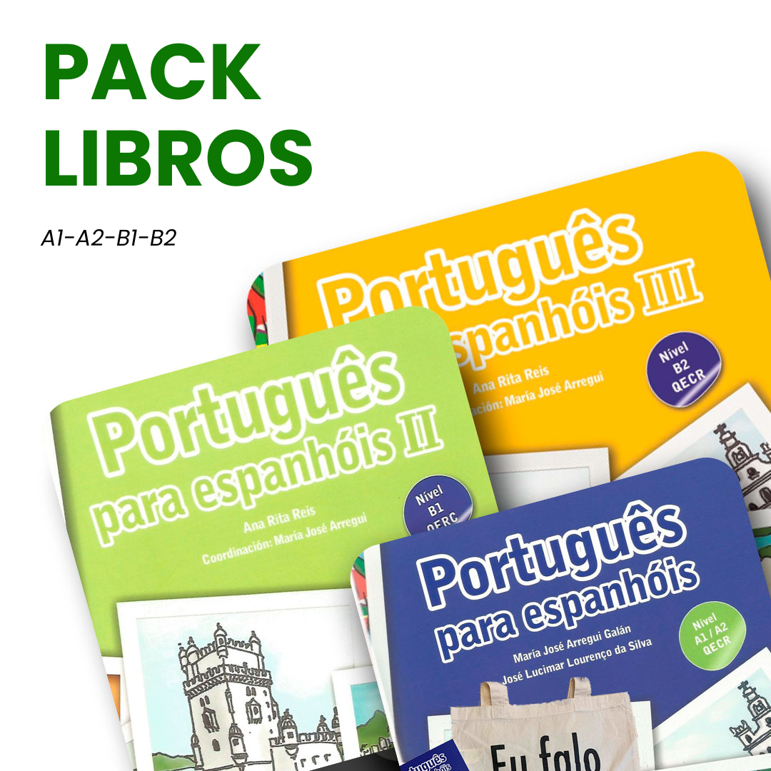 PACK Completo de Libros de Portugués – Niveles A1-A2 + B1 + B2